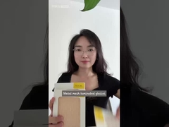 Latão e aço inoxidável rede metálica vidro laminado para cores personalizadas