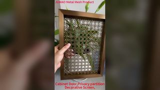A malha decorativa frisada do armário da malha do metal insere o painel da tela da privacidade