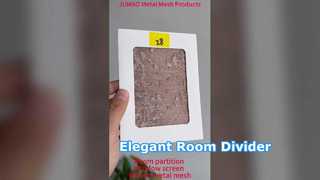 Tela decorativa tecida da janela do divisor de sala da rede de arame da malha de metal interna