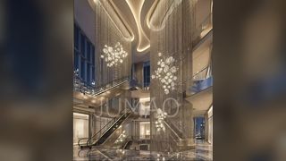 Cortinas esféricas de metal premium para interiores modernos