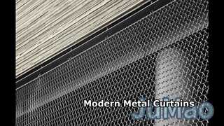 Cortinas em espiral de metal com design moderno