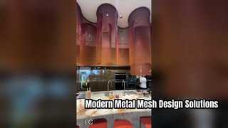 Divisória arquitetônica da privacidade da decoração da malha do teto espiral da malha do metal
