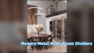 Cortinas modernas de malha de metal para divisórias de espaço elegantes