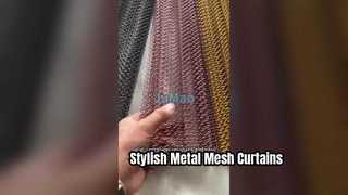 Cortinas de malha de metal Divisor de espaço elegante