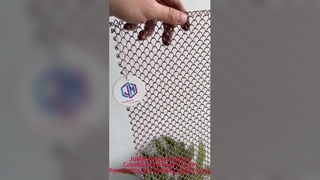 Cortinas de metal coloridas, cortinas de malha de metal, cortinas decorativas de metal personalizadas, luxo leve