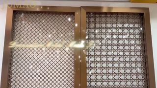 Vídeo de filmagem real de malha decorativa de metal