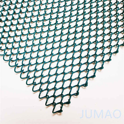 Cortinas de malha de metal flexível de 40 pés, fachadas de grama verde