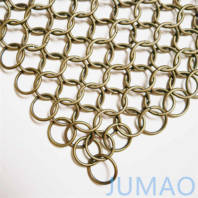 Exterior Bronze Ring Mesh Curtain Chainmail 18mm Alta Força