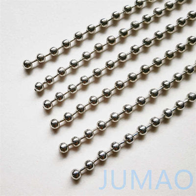 6mm Cromado Metal Ball Prata de coroa de cortinas cadeia para divisória de janela