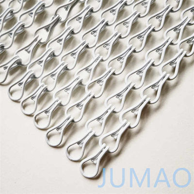 Arquitetônica Metal Chain Link Screen Paredes Cortina Para Porta Branco
