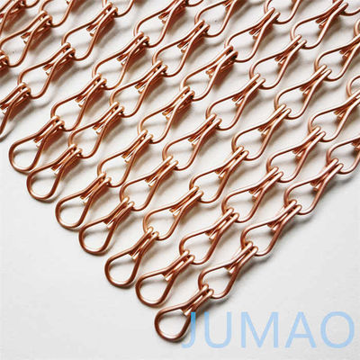 Brass Alumínio Metal Chain Link Cortinas Fly Screen 10x22