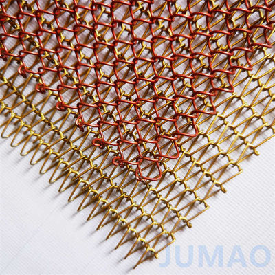 Cortinas de malha de metal de buraco de diamante em preto para divisor de espaço de clube 1,2 mm