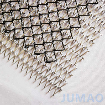 Diamante de malha divisor de cortinas de sala Jumao Sprial cortinas metálicas decorativas