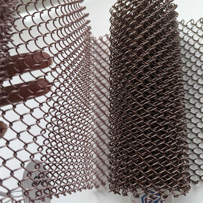 Tecto de malha metálica de aço inoxidável de vários tamanhos de 0,8 mm a 3 mm para tectos duráveis e elegantes