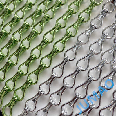 Restaurantes Design Anodizado Metal Chain Link Cortinas 9x16mm