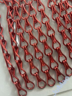 Cortinas de ligação de cadeia de metal de alumínio leve