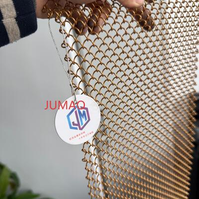 Obra de arte rede metálica decorativa revestimento de elevador rede metálica tecida arquitetônica