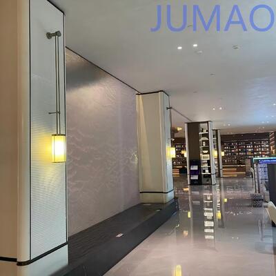Sistema de cascata de cortina de metal com bomba para decoração de paisagens interiores