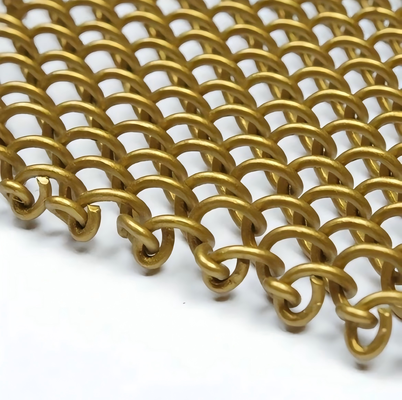 Cortina de Malha Metálica de Alumínio com Abertura de 1mm, Tela Metálica Decorativa para Divisória de Espaço